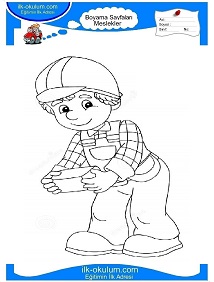 Çocuklar İçin inşaatçı Boyama Sayfaları 